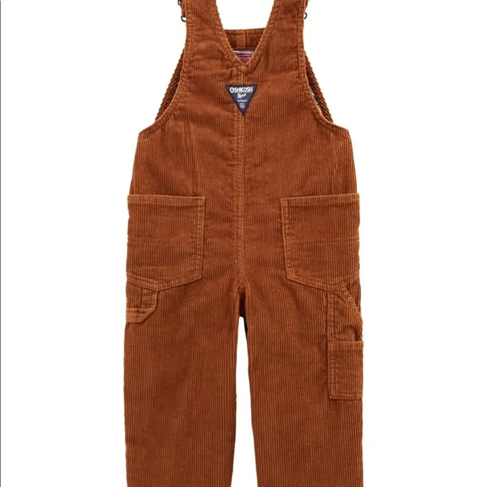OshKosh Flannel Lined Corduroy Overalls 6m